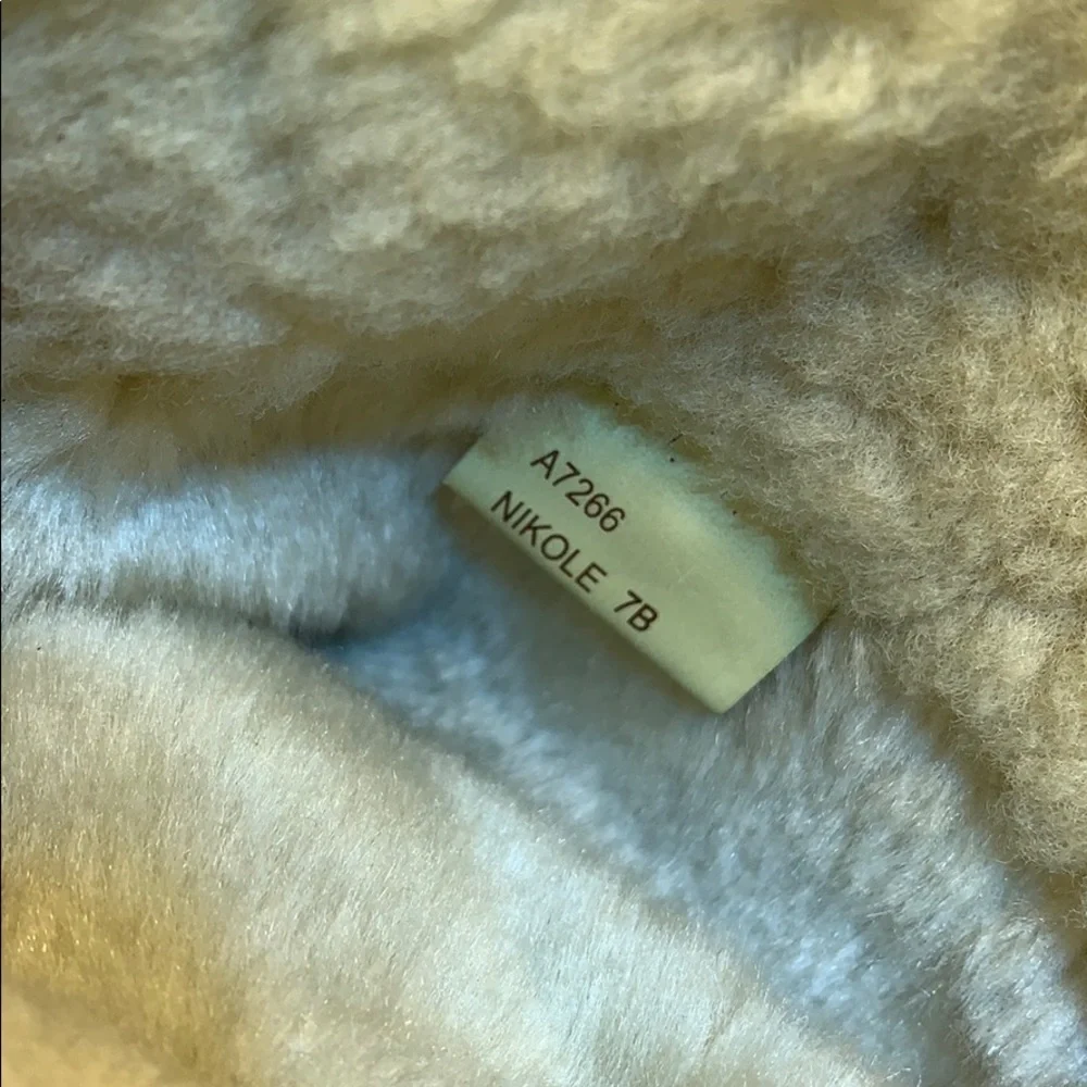 Coach Nikole shearling leather classic logo patter